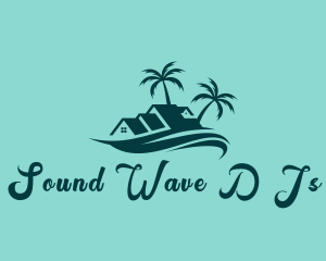 Surfing Wave Beach Resort logo design