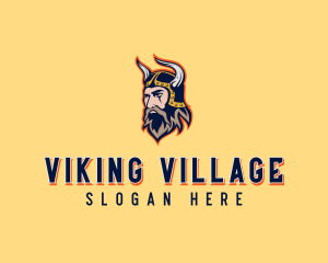 Viking Barbarian Warrior logo design