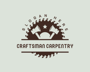 Woodworking Carpentry Tools logo design