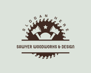 Woodworking Carpentry Tools logo design