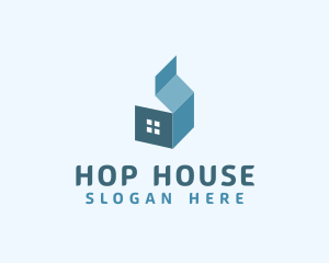 Residential House Fold logo design