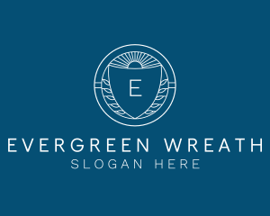 Wreath Shield Hotel Resort  logo design