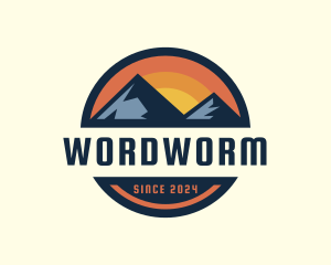 Outdoor Mountain Sunset Logo