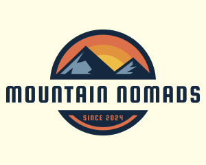 Outdoor Mountain Sunset logo design