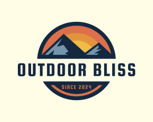 Outdoor Mountain Sunset logo design