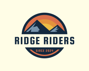 Outdoor Mountain Sunset logo design