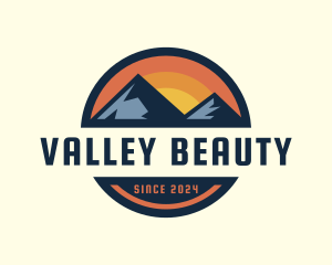 Outdoor Mountain Sunset logo design