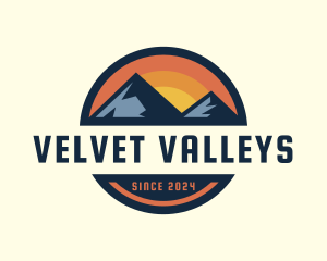 Outdoor Mountain Sunset logo design