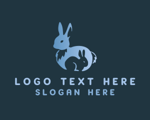 Blue Bunny Animal logo