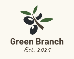 Olive Fruit Branch logo design