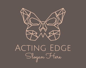 Skull Butterfly Wings logo design