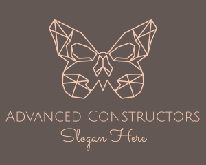 Skull Butterfly Wings logo design