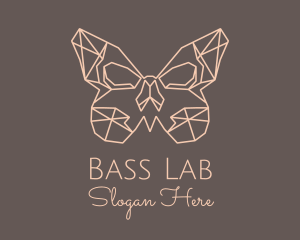 Skull Butterfly Wings logo design