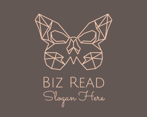 Skull Butterfly Wings logo design