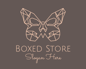 Skull Butterfly Wings logo design