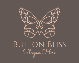 Skull Butterfly Wings logo design