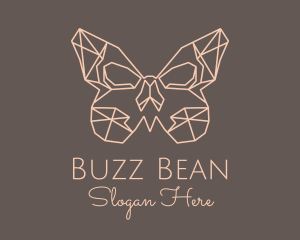 Skull Butterfly Wings logo design