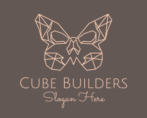 Skull Butterfly Wings logo design