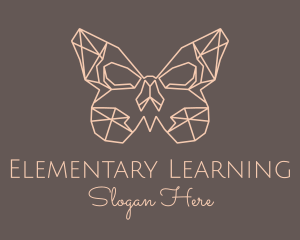 Skull Butterfly Wings logo design