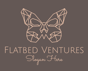 Skull Butterfly Wings logo design