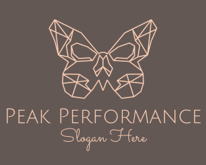 Skull Butterfly Wings logo design