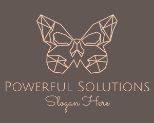 Skull Butterfly Wings logo design