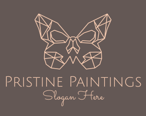 Skull Butterfly Wings logo design