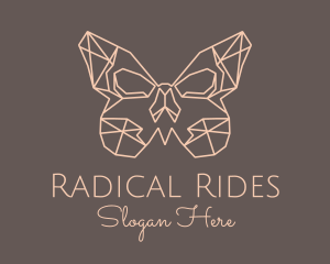 Skull Butterfly Wings logo design