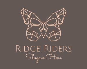 Skull Butterfly Wings logo design