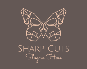 Skull Butterfly Wings logo design