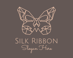 Skull Butterfly Wings logo design