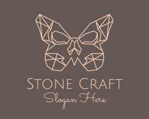 Skull Butterfly Wings logo design