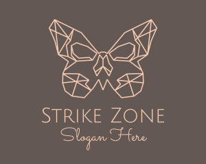 Skull Butterfly Wings logo design