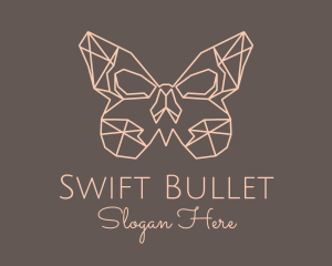 Skull Butterfly Wings logo design