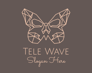 Skull Butterfly Wings logo design