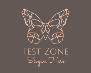 Skull Butterfly Wings logo design