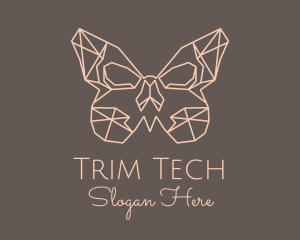 Skull Butterfly Wings logo design