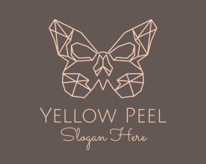 Skull Butterfly Wings logo design