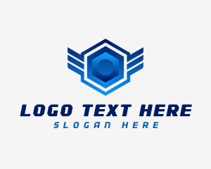 Modern Geometric Hexagon logo