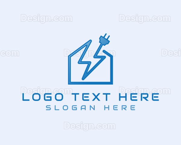 Electrical Lightning Plug Logo