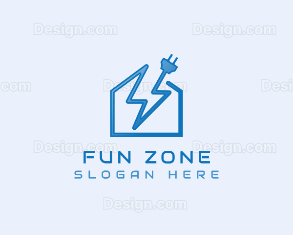 Electrical Lightning Plug Logo