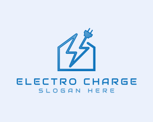 Electrical Lightning Plug logo design