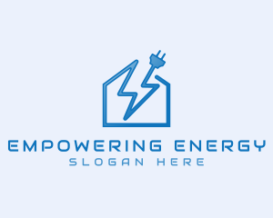 Electrical Lightning Plug logo design