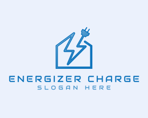 Electrical Lightning Plug logo design