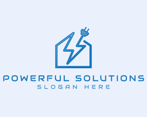 Electrical Lightning Plug logo design