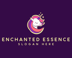 Mystical Unicorn Sparkle logo design