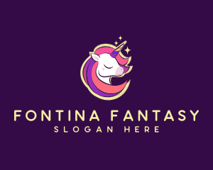 Mystical Unicorn Sparkle logo design