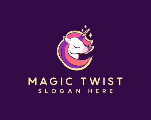 Mystical Unicorn Sparkle logo design