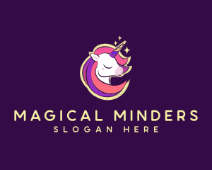 Mystical Unicorn Sparkle logo design