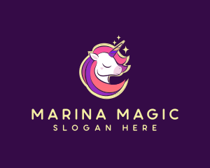 Mystical Unicorn Sparkle logo design